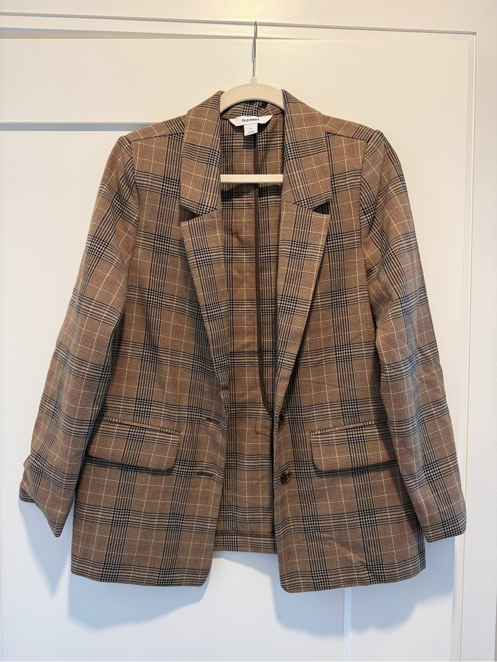 Old Navy Tan Plaid Blazer